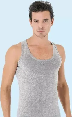Produktbild von 8 Pack Herren Unterhemden Feinripp Tank Top Achselhemd Grau XXL %100 Baumwolle K-97