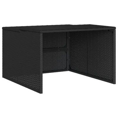 Zdjęcie produktu dla vidaXL Robot Kosiarka Garaż Czarny 86x90x52/57 cm Poli Rattan