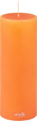 Produktbild von Sovie CANDLES Stumpenkerze in Orange Ø 70 mm x H 200 mm, Brenndauer ca. 104 Std. - 1 Stück