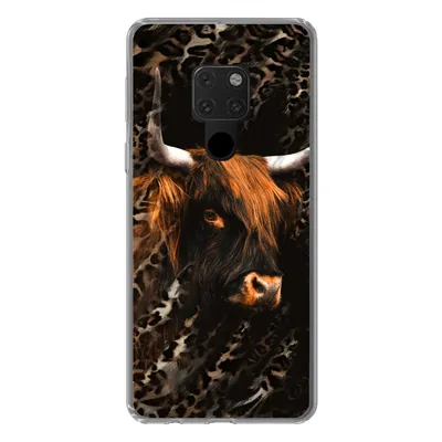 Produktbild von MuchoWow® Handyhülle Schutzhülle Hülle für Huawei P40 Lite Schottischer Highlander - Pantherdruck - Schwarz Silikon Softcase Handy Hülle - Handy
