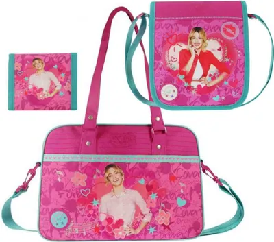 Produktbild von Disney Violetta Set 3 Teile Geldbeutel + Umhängetasche / Schultertasche + Sporttasche