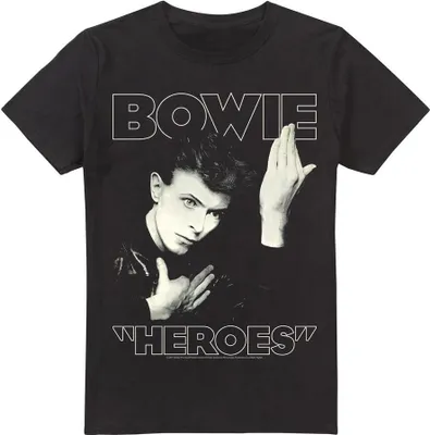 Image de David Bowie - "Heroes Cover" T-shirt pour homme TV13388 (M) (Noir)