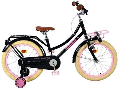 Image de Volare : Vélo pour enfants, modèle "Excellent", pour filles, 18 pouces, couleur noire