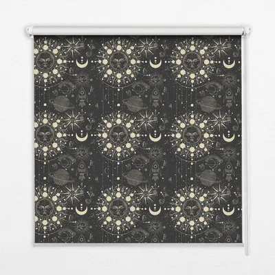 Produktbild von Seitenzug-Rollo Fensterrollo Jalousie - Thermo-Rollo Verdunkelungsrollo - 100x100 cm - Kosmos