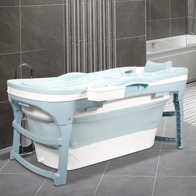 Zdjęcie produktu dla Yakimz Składana wanna 118x60x50cm do relaksu dla dorosłych | 118x60x50cm | Idealna do małych łazienek | Mobilna przenośna składana wanna do ustawienia