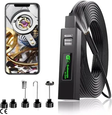 Produktbild von WiFi-Endoskopkamera 1200p HD, USB-Inspektionskamera mit LED-Licht, 2m Kabel