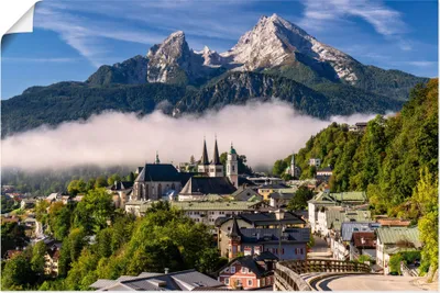 Produktbild von ARTland Poster Watzmannblick Berchtesgaden Größe: 90x60 cm