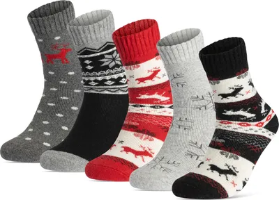 Produktbild von 5 Paar Damen Wollsocken Wintersocken warme Haussocken Thermosocken 37800 (Sort. 2 35-38)