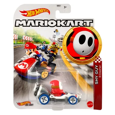 Produktbild von Hot Wheels Mario Kart MarioKart Shy Guy B-Dasher Vehicle, Auto, 3 Jahr(e), Schwarz, Blau, Rot, Silber, Weiß