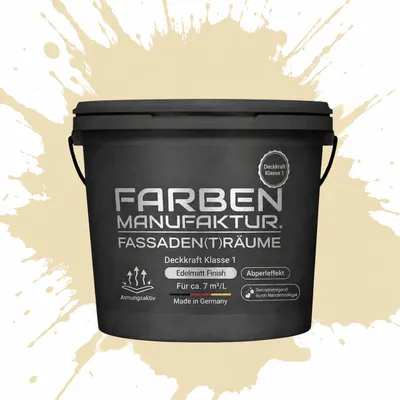 Produktbild von Farben Manufaktur Silikonharz-Fassadenfarbe – Hellelfenbein RAL 1015 – 10 L