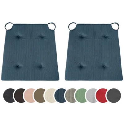 Immagine prodotto di sleepling - Set di 2 cuscini per sedie, per interni ed esterni, 100% cotone, 42 x 40 cm, blu scuro