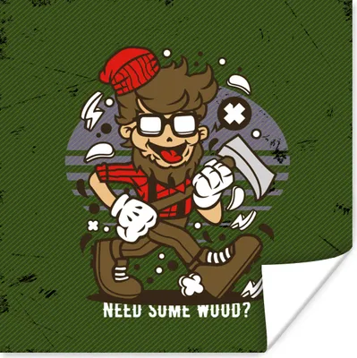 Produktbild von MuchoWow® Poster Vintage - Axt - Gläser 50x50 cm - Wohnzimmerdekoration
