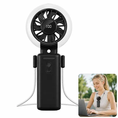 Produktbild von USB Sprühventilator tragbar mit 4000mAh Akku, leiser Handventilator mit Nebel Funktion, 6 Stufen, ideal für Outdoor & Reisen