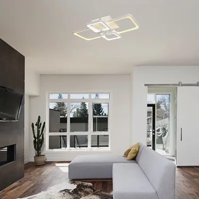 Immagine prodotto di Plafoniera LED, bianca, dimmerabile, telecomando, L 58,5 cm
