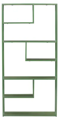Productafbeelding van Staal wandkast 5 planken groen.