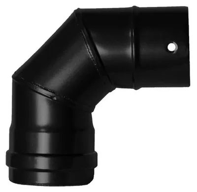 Image de Coude Poêle à granulés Vitrifié Ø80 mm 90°