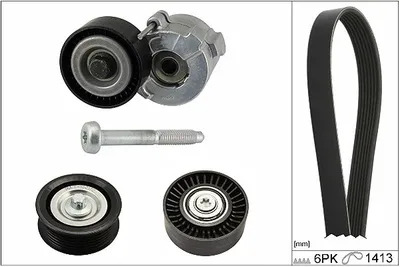 Produktbild von INA 529 0304 10 Keilrippenriemensatz für OPEL Vectra C Caravan (Z02)