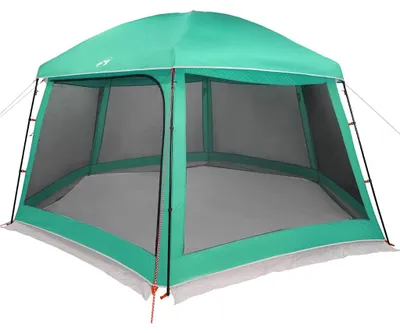 Image de vidaXL Tente pool avec toit amovible parois filet vert mer 512x458cm