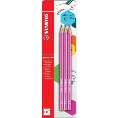 Produktbild von Bleistift - STABILO pencil 160 in pink - Härtegrad HB - 3er Pack