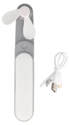 Immagine prodotto di Ventilatore portatile ricaricabile con connettore USB-C, pieghevole, bianco