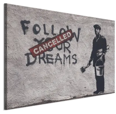 Image de LUMASOUL Tableau sur toile, motif nature, tableaux muraux cadre bois, Tableau Mural pour Salon & Chambre, 120x80 cm Banksy