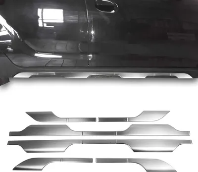 Zdjęcie produktu dla Listwa ochronna drzwi bocznych do Dacia Duster 2018-2021 Szczotkowany chrom 6x