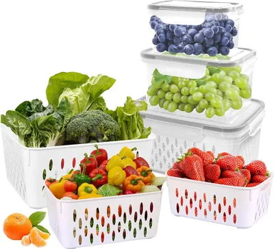 Produktbild von Fruchtlagerbox mit Deckel Obst und Gemüse Aufbewahrung