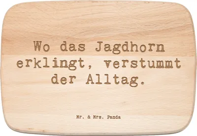 Produktbild von Mr. & Mrs. Panda Frühstücksbrett Spruch Jagdhorn Melodie - Transparent - Geschenk, Küchenbrett, Instrument, Jagdsignal, Natur, Musik, Lernen, Tradition, brotbrett