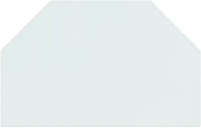 Productafbeelding van Haardplaat Glas - Schoorsteenplaat Plaat - Vloer Beschermen - Gehard Glas - 80x50cm - Transparant