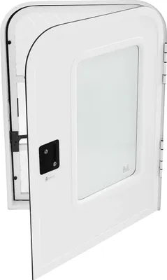 Obrázek produktu pro Dveře karavanu se sítí a oknem, uzamykatelný design, satinované sklo, BÍLÁ