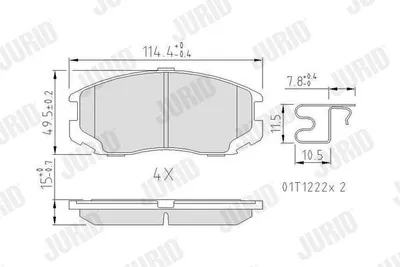 Produktbild von JURID Bremsbeläge Satz Vorne für DAIHATSU TERIOS (J2) 572441J