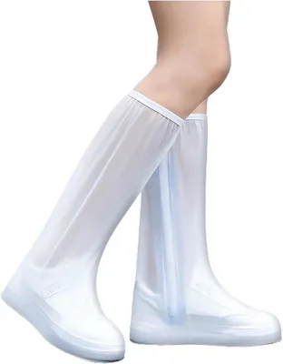 Image de Inovra Plus - Couvre-chaussures imperméables pliables et bottes de pluie réutilisables avec boucle XL. Protection antidérapante pour hommes et femmes.