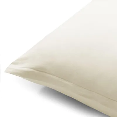 Produktbild von Kissenbezüge Reißverschluss Jersey 2 Stück Ecru - 80 x 40 cm