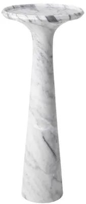 Zdjęcie produktu dla stolik boczny Casa Padrino biały Ø 30 x wys. 71,5 cm - Okrągły stolik boczny wykonany z wysokiej jakości marmuru Carrara - Luksusowe meble