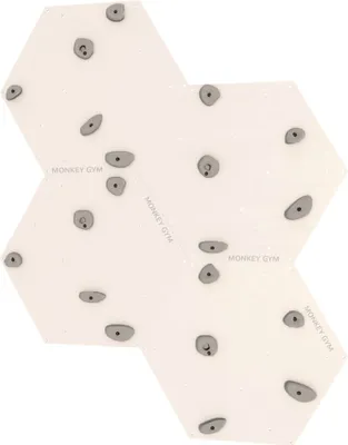 Produktbild von Kletterwand Würfel 4 weiß - graue Griffe