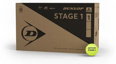 Zdjęcie produktu dla Piłki tenisowe Dunlop TB, poziom 1, opakowanie przezroczyste, 72 sztuki. Przezroczyste opakowanie, 72 piłki