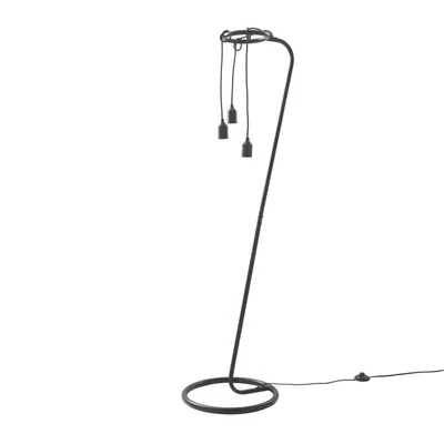 Produktbild von Lindby Stehleuchte Elira, schwarz, Metall, 150 cm hoch, E27
