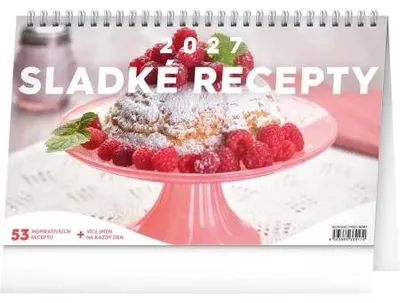 Obrázok produktu pre NOTIQUE Stolový kalendár "Sladké recepty" 2027, 23,1 x 14,5 cm