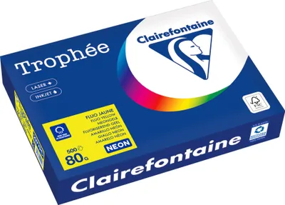 Produktbild von Clairefontaine Trophée, Kopieren, A4 (210x297 mm), 500 Blätter, 80 g/m², Gelb