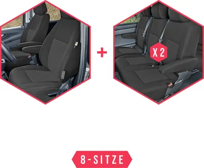 Produktbild von Autositzbezüge Maß Schonbezüge für Mercedes Vito III W447 ab 14 8-Sitze Bezug