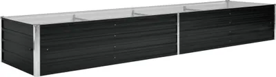 Image de vidaXL Lit surélevé de jardin Anthracite 320 x 80 x 45 cm Acier galvanisé