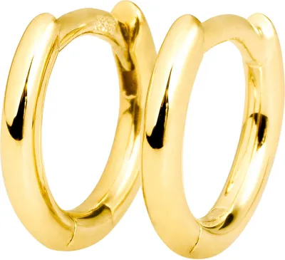 Kleine-Creolen-1-7x10mm-aus-585-Gelbgold-rund-glänzend