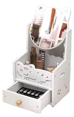 Produktbild von Makeup Organizer mit Spiegel - Kosmetik- und Schmuckaufbewahrung
