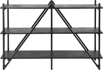 Produktbild von KAWOLA Wandregal PEARA 130 cm MDF-Holz schwarz 3 Stufig