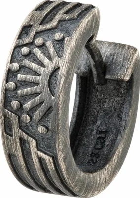 Produktbild von cai Single Creole 925 Silber matt oxidiert Sonne