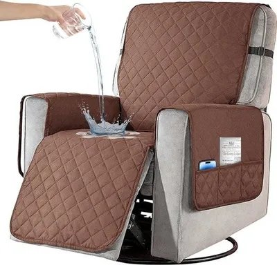 Image de Protection pour fauteuil de relaxation - Antidérapant, imperméable, protection pour siège 1 place avec sac - protection pour animaux et enfants, largeur 63,5 cm