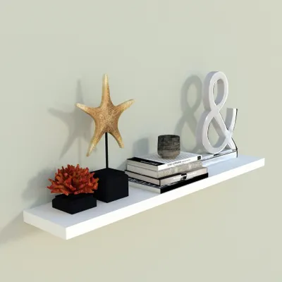 Image de Étagère murale en bois, dimensions 80 x 15 x 2,5 cm, capacité de charge de 30 kg