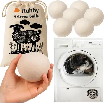 Immagine prodotto di Palline di asciugatura per lana 6 pz Ruhhy 25704