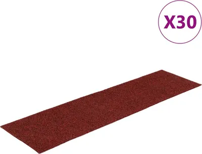 Produktbild von vidaXL Stufenmatten Selbstklebend 30 Stk. 76x20 cm Bordeauxrot Rechteckig
