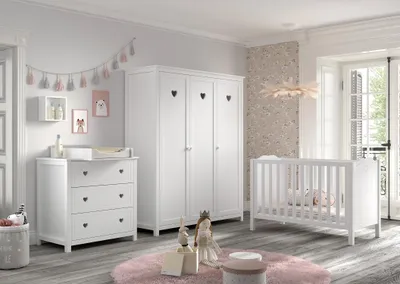 Produktbild von Babymöbel-Set >Amori< (4-teilig) in Weiß, Holzwerkstoff